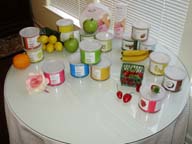 Wax depilitory product display at L'Aquila Cosmetics